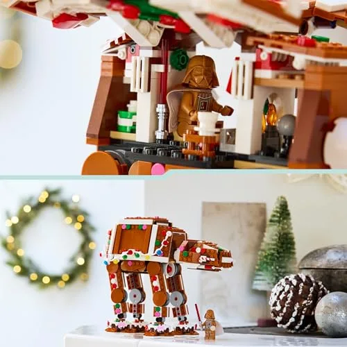 LEGO ▫️ Star Wars 40806 AT-AT de gengibre – Kit de artesanato de Natal – Minifigura do Darth Vader e sabre de laser – Decoração natalícia – Presente para crianças a partir dos 10 anos 5