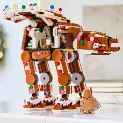 LEGO ▫️ Star Wars 40806 AT-AT de gengibre – Kit de artesanato de Natal – Minifigura do Darth Vader e sabre de laser – Decoração natalícia – Presente para crianças a partir dos 10 anos 6