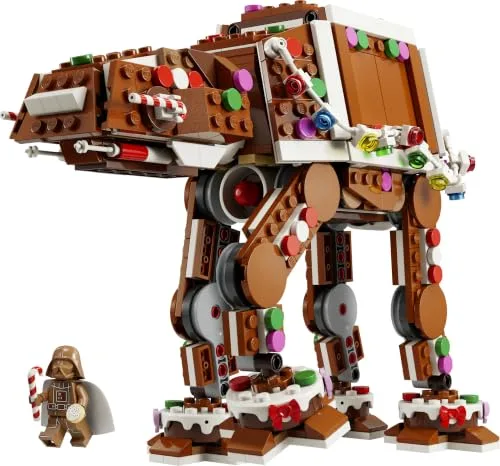 LEGO ▫️ Star Wars 40806 AT-AT de gengibre – Kit de artesanato de Natal – Minifigura do Darth Vader e sabre de laser – Decoração natalícia – Presente para crianças a partir dos 10 anos 7