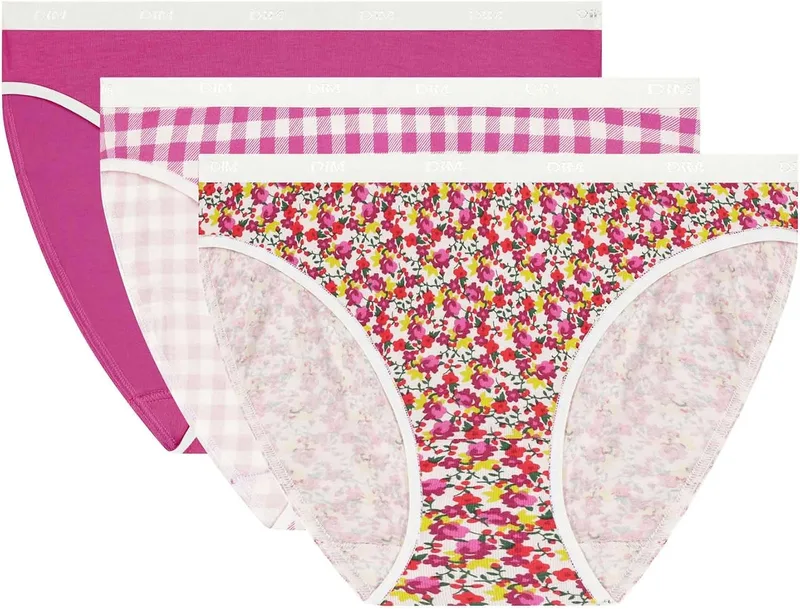 Dim ▫️ Conjunto de 3 cuecas de algodão «Les Pockets» para mulher