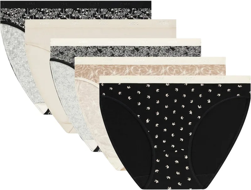 Dim ▫️ Conjunto de 5 cuecas de algodão que se adaptam aos movimentos da mulher