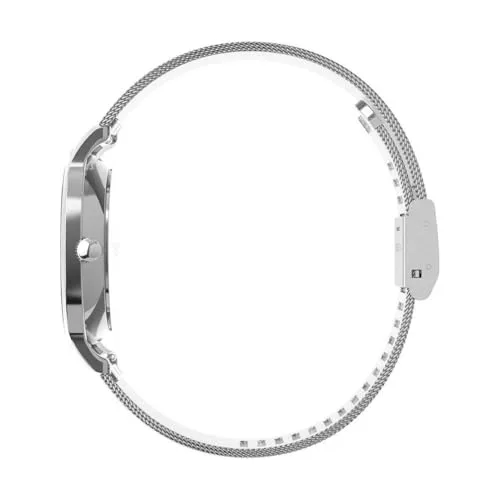 Timex ▫️ Transcend TW2Y10200 - Relógio com bracelete em malha prateada e mostrador prateado para mulher, 34 mm 5