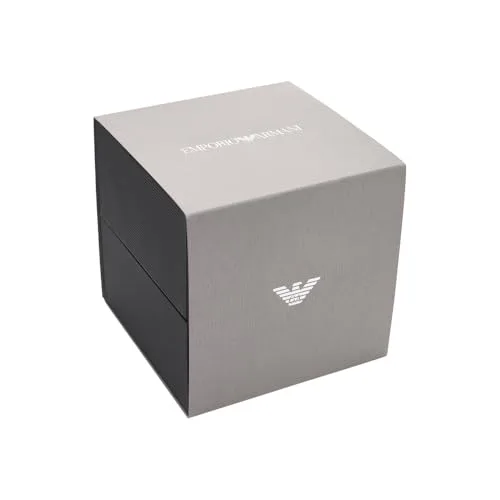 Emporio Armani ▫️ Relógios para homem, movimento cronógrafo de quartzo com três ponteiros e caixa de 41 mm com bracelete em pele ou aço inoxidável 7