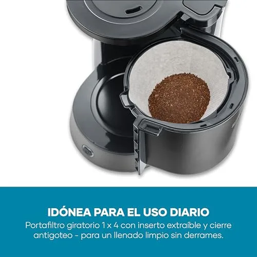 Severin ▫️ Máquina de café por filtragem «TYPE» com jarro de vidro, Inox Escuro-Preto 6