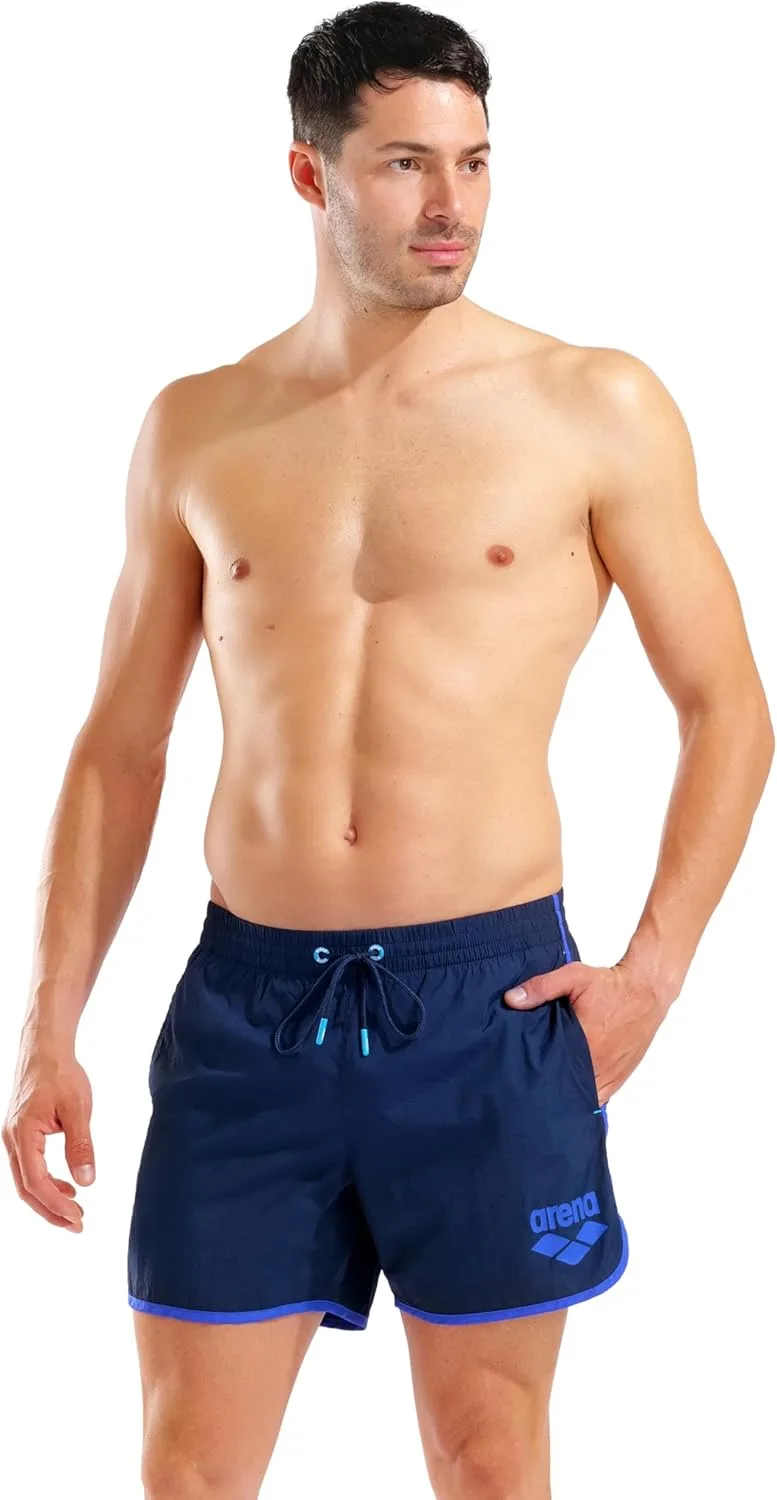 ARENA ▫️ Calções de Praia para Homem com Logótipo Grande e Bordas