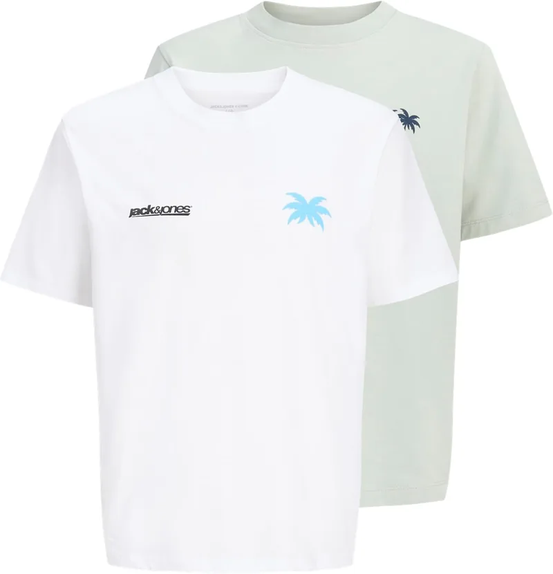 JACK & JONES ▫️ Jcoclub Back Imagery T-shirt SS 2Pk MP Jnr (Conjunto de 2) para Homem