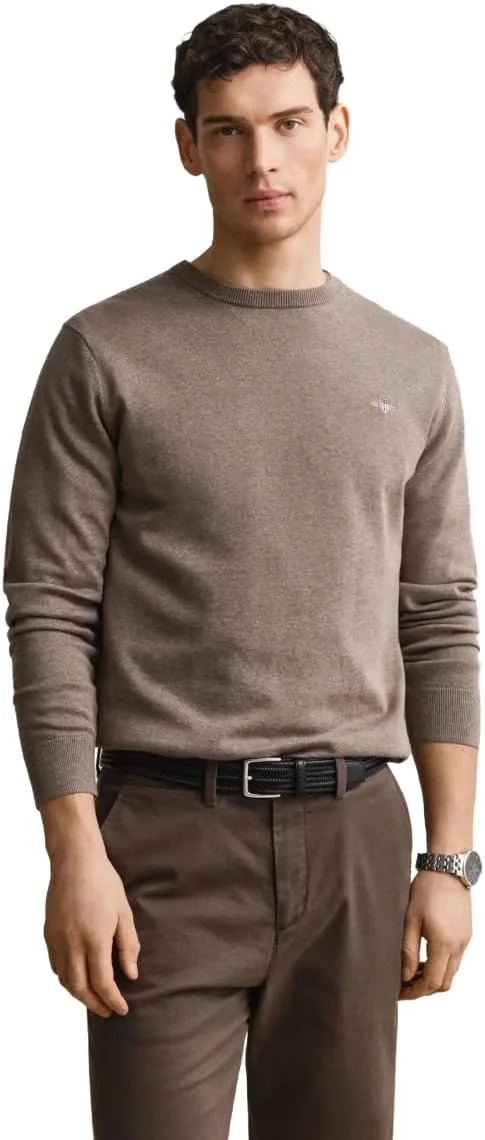 GANT ▫️ Homem, Camisola de Algodão Clássica, Evening Blue