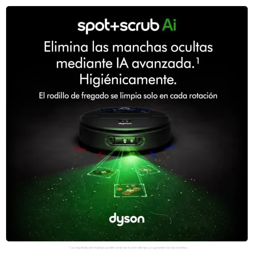Dyson ▫️ Robô aspirador e esfregador Spot+Scrub™ AI, luz verde para deteção de manchas 2