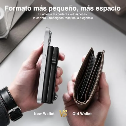 TENBST ▫️ Carteiras para Homem Carteira Slim para Homem com Porta-moedas e Proteção RFID, Porta-cartões de luxo para homem em pele com 8 compartimentos para cartões, Presente para homem 3