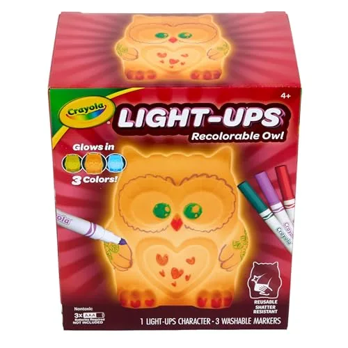CRAYOLA ▫️ Light Ups Coruja Luminosa para Decorar, 4+ 2