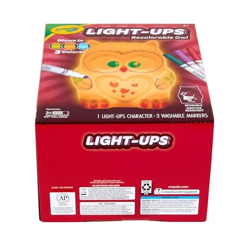 CRAYOLA ▫️ Light Ups Coruja Luminosa para Decorar, 4+ 4