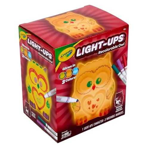 CRAYOLA ▫️ Light Ups Coruja Luminosa para Decorar, 4+ 5