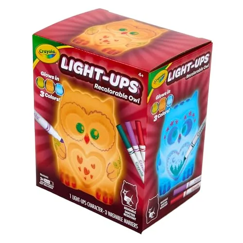 CRAYOLA ▫️ Light Ups Coruja Luminosa para Decorar, 4+ 6