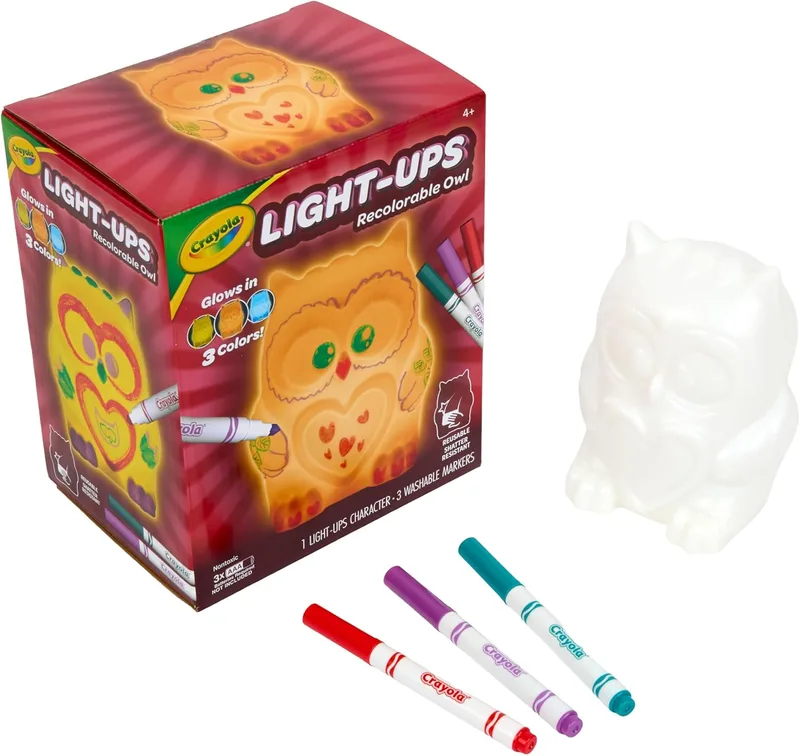 CRAYOLA ▫️ Light Ups Coruja Luminosa para Decorar, 4+