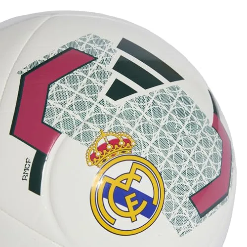 adidas ▫️ Bola de recreação Unissexo para Adultos Real Madrid Home Club, Branco/Aurora Ivy, 5 3