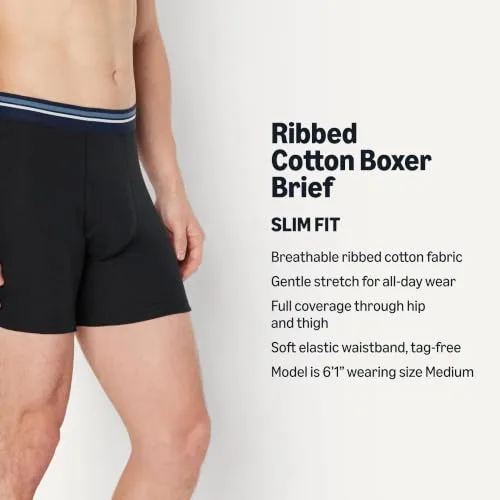 Amazon Essentials ▫️ Cuecas boxer de algodão respiráveis para homem, sem etiquetas 3