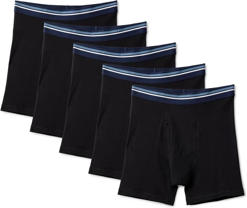 Amazon Essentials ▫️ Cuecas boxer de algodão respiráveis para homem, sem etiquetas