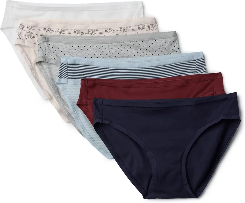 Amazon Essentials ▫️ Calcinha de biquíni de algodão para mulher (disponível em tamanhos grandes)