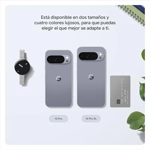 Google ▫️ Pixel 10 Pro - Smartphone Android desbloqueado com Gemini, sistema de câmara traseira tripla, bateria com autonomia superior a 24 horas e ecrã Super Actua de 6,3" - Obsidiana, 128 GB + Buds 2A 6