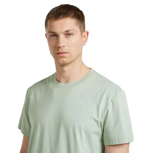 G-STAR ▫️ Raw C.V. T-shirt Base-s para homem, cor verde (Pale Green D16411-336-c199), XL 5