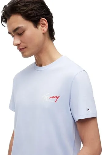 Tommy Jeans ▫️ TJM Slim Sign Chest SS tee Ext Dm0dm22538 Camiseta de manga curta para homem 3