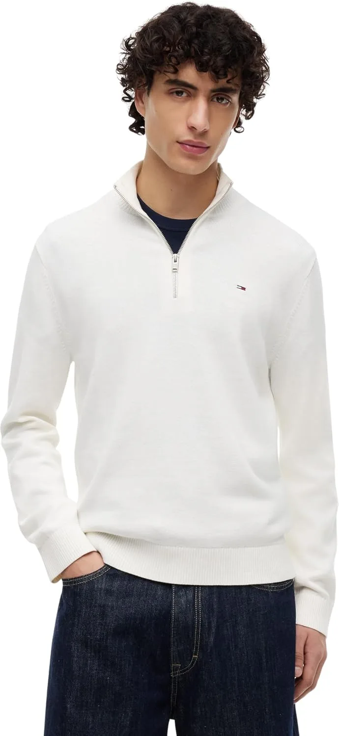 Tommy Jeans ▫️ Casaco com fecho de correr para homem, modelo Light, com gola alta