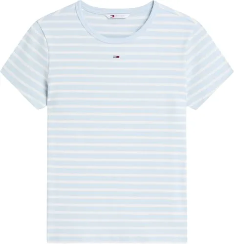 Tommy Jeans ▫️ Camiseta de manga curta para mulher Essential Rib Slim Fit 5