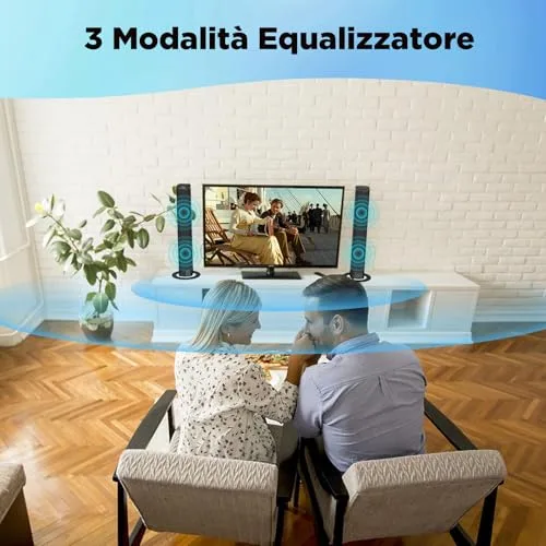 GarageRock ▫️ Barra de Som para TV, Barra de Som 2 em 1 divisível com Voice Boost, Barra de Som com Som Envolvente para Cinema em Casa, Bluetooth 5.3, 3 Modos de Equalização, Ligação ARC/Ótica/Aux, 1 unidade 6