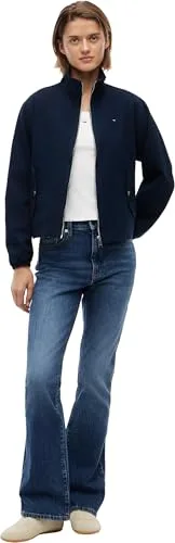 Tommy Jeans ▫️ Casaco de meia-estação para mulher Zip Cotton com fecho de correr 5