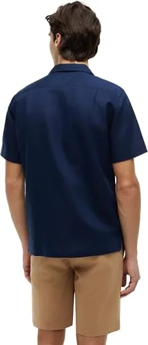 Tommy Hilfiger ▫️ Camisa de manga curta para homem em mistura de linho, cor sólida, SS RF Sht Mw0mw44266 2