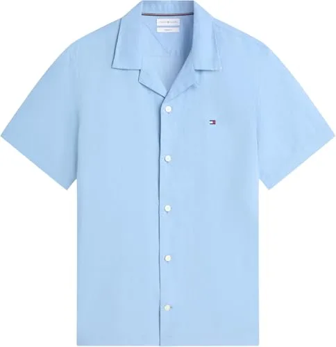 Tommy Hilfiger ▫️ Linen Blend Solid SS RF Sht Mw0mw44266 Camisa de manga curta para homem 5