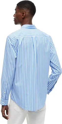 Tommy Hilfiger ▫️ Flex Poplin Seasonal Stripe Sht Mw0mw43315 Camisa de manga comprida para homem 2