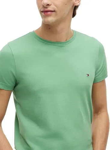Tommy Hilfiger ▫️ Camiseta de manga curta para homem, elástica, corte justo, com gola redonda 3