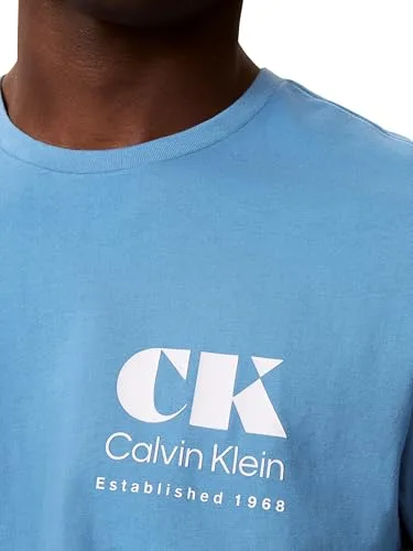 Calvin Klein ▫️ SS 30s EU CK Resort T-shirt com estampado Lv04rg802g T-shirts com estampado para homem 3