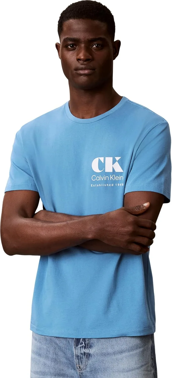 Calvin Klein ▫️ SS 30s EU CK Resort T-shirt com estampado Lv04rg802g T-shirts com estampado para homem