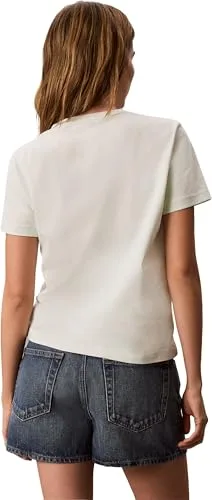 Calvin Klein ▫️ Camisola SS Woven Label Classic Fit Lv047f227g para mulher 2