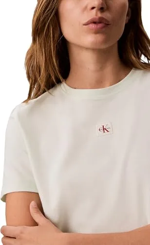 Calvin Klein ▫️ Camisola SS Woven Label Classic Fit Lv047f227g para mulher 3