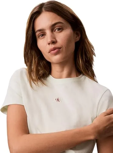 Calvin Klein ▫️ Camisola SS Woven Label Classic Fit Lv047f227g para mulher 5