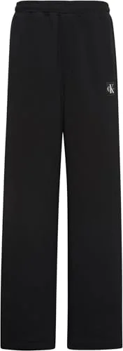 Calvin Klein ▫️ Calças de fato de treino para mulher em French Terry com emblema e logótipo, em algodão, Preto (Black), XXL 5