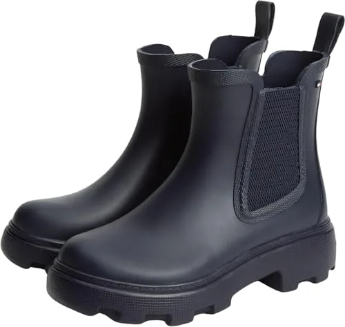 Tommy Hilfiger ▫️ Rubber Flag Cleated Rainboot Fw0fw09387, Botas de chuva para mulher 3