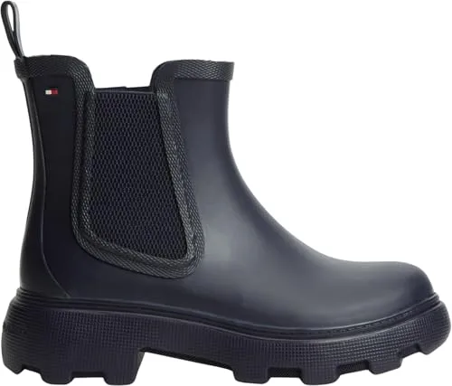 Tommy Hilfiger ▫️ Rubber Flag Cleated Rainboot Fw0fw09387, Botas de chuva para mulher 5