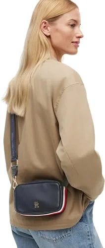 Tommy Hilfiger ▫️ TH Logotape Camera Bag Aw0aw18741, Mala tipo crossover para mulher, tamanho único 4