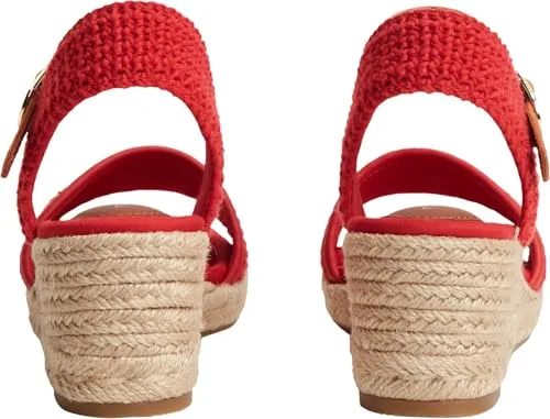Tommy Hilfiger ▫️ Th Mid Espad Wedge Crochet Fw0fw09516 Sandálias de salto alto para mulher 2