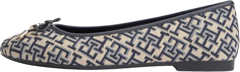 Tommy Hilfiger ▫️ TH Charm Jacquard Ballerina Fw0fw09504, Sabrinas para mulher