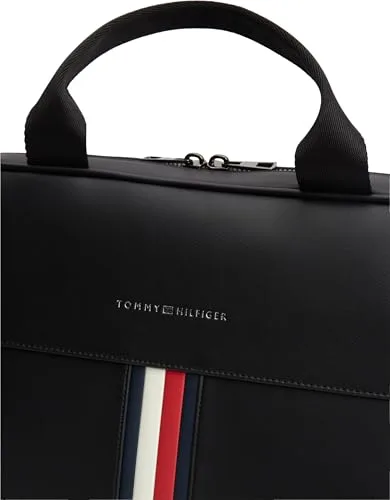 Tommy Hilfiger ▫️ Pasta para portátil Metro para homem com alça transversal, Preto (Black), Tamanho único 4