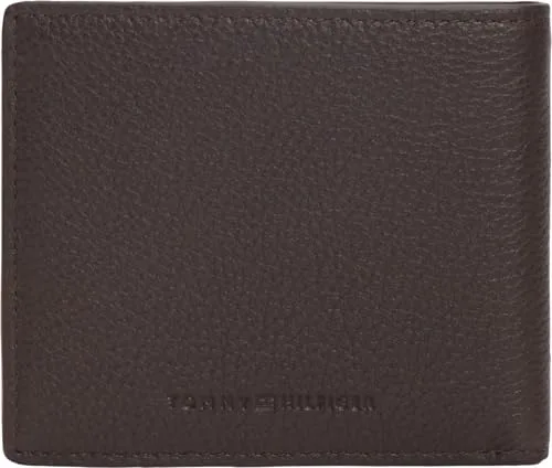 Tommy Hilfiger ▫️ Carteira para homem, modelo Central Mini, em pele, castanha (Coffee Bean), tamanho único 2