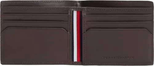 Tommy Hilfiger ▫️ Carteira para homem, modelo Central Mini, em pele, castanha (Coffee Bean), tamanho único 4