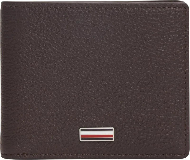 Tommy Hilfiger ▫️ Carteira para homem, modelo Central Mini, em pele, castanha (Coffee Bean), tamanho único