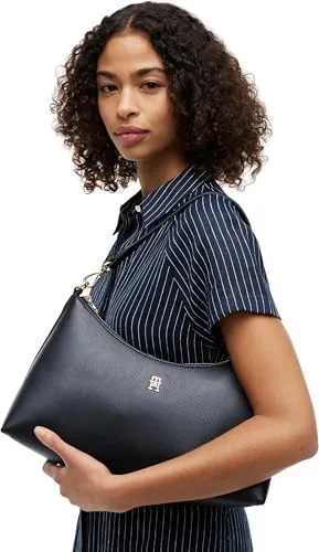 Tommy Hilfiger ▫️ Mala com alça de ombro para mulher Icon com porta-moedas, Preto (Black), Tamanho Único 3