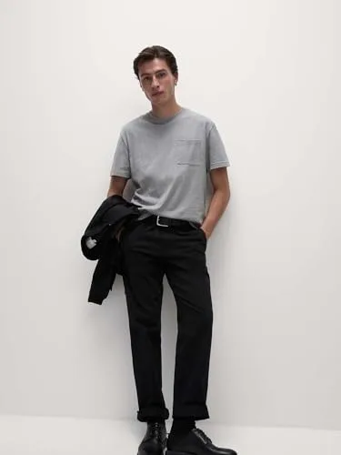 Marks & Spencer ▫️ Camiseta de algodão puro de gramagem média com bolso para homem, corte descontraído 2